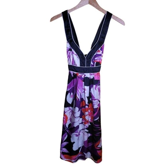 Banana Republic Silk Printed Dress Size 2P - Picture 3 of 12